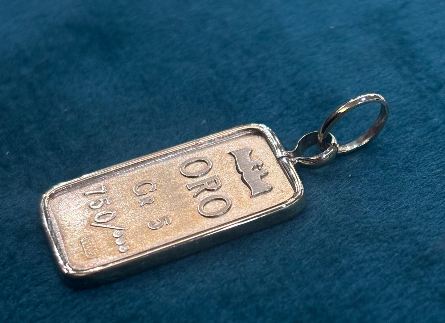 Ciondolo Lingotto Oro 18 Carati 5,90 g