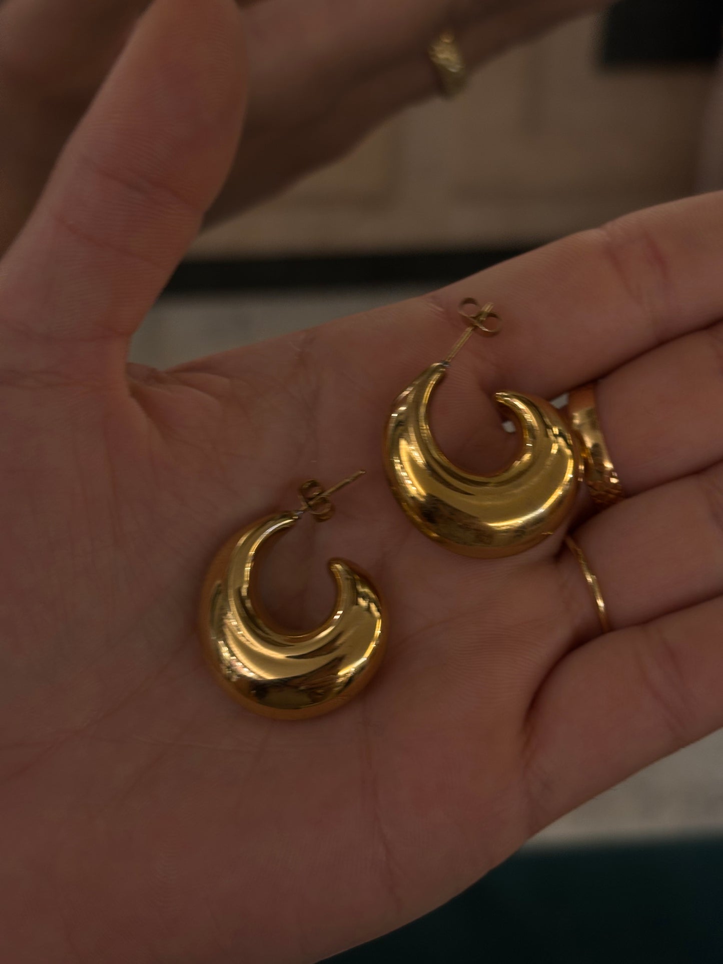 Orecchini Mezzaluna Gold