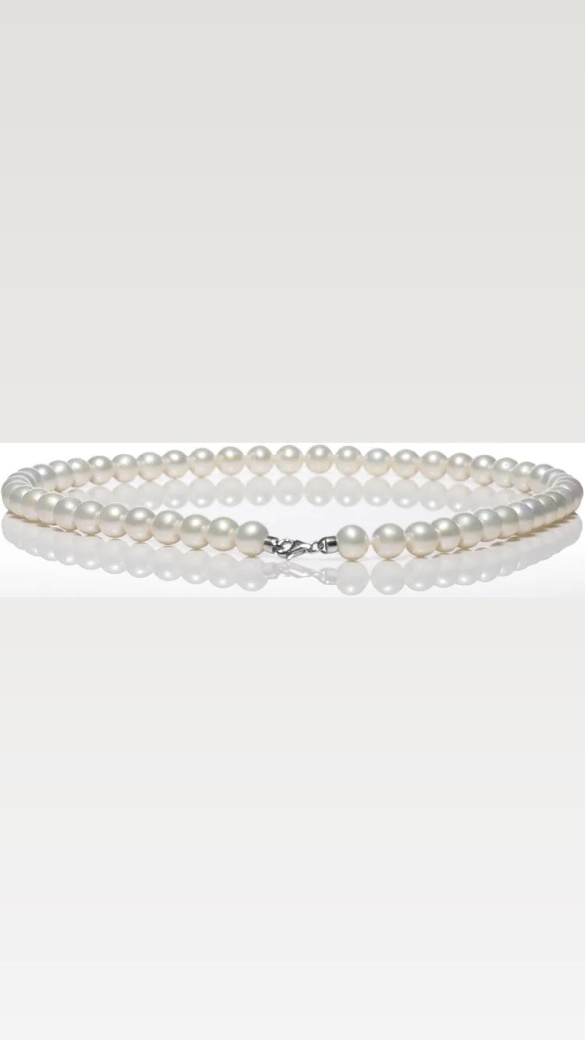 Collana Di Perle E Oro Bianco 18 Kt. Promesse Gioielli