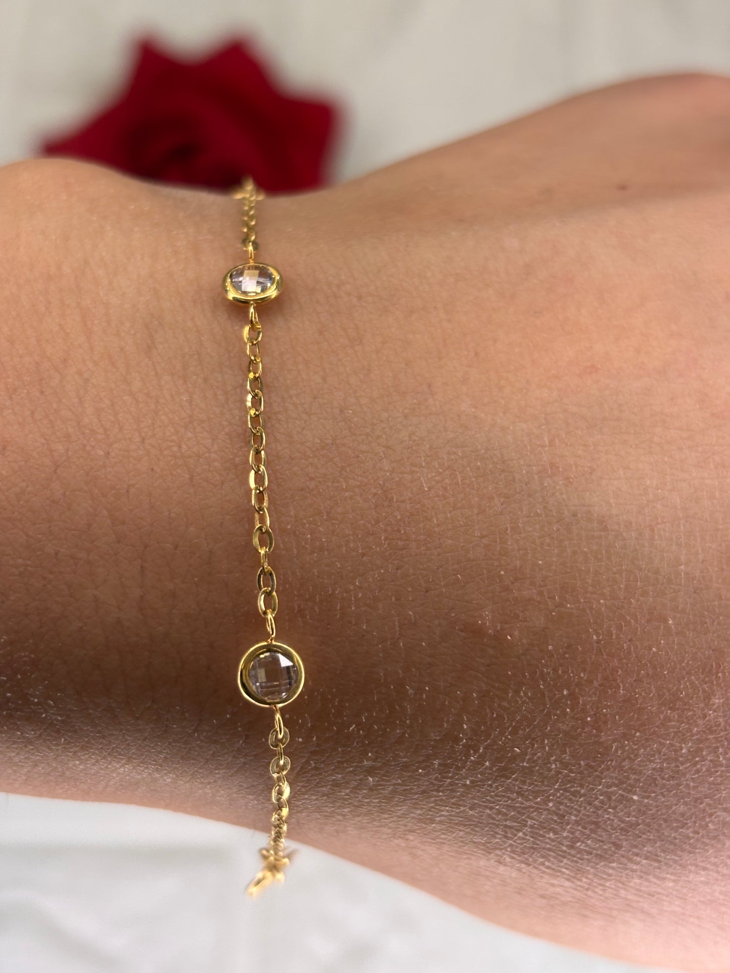 Bracciale con Zirconi Oro Giallo 18 Carati