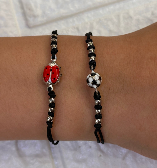 Bracciale Bimba/O coccinella e Pallone