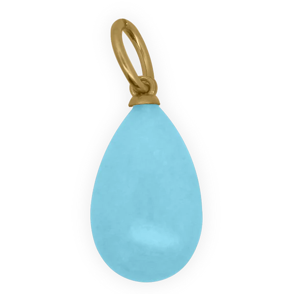 RUE DES MILLE Charm Goccia Giada Sky collezione CHARMBAR CB-CN68
