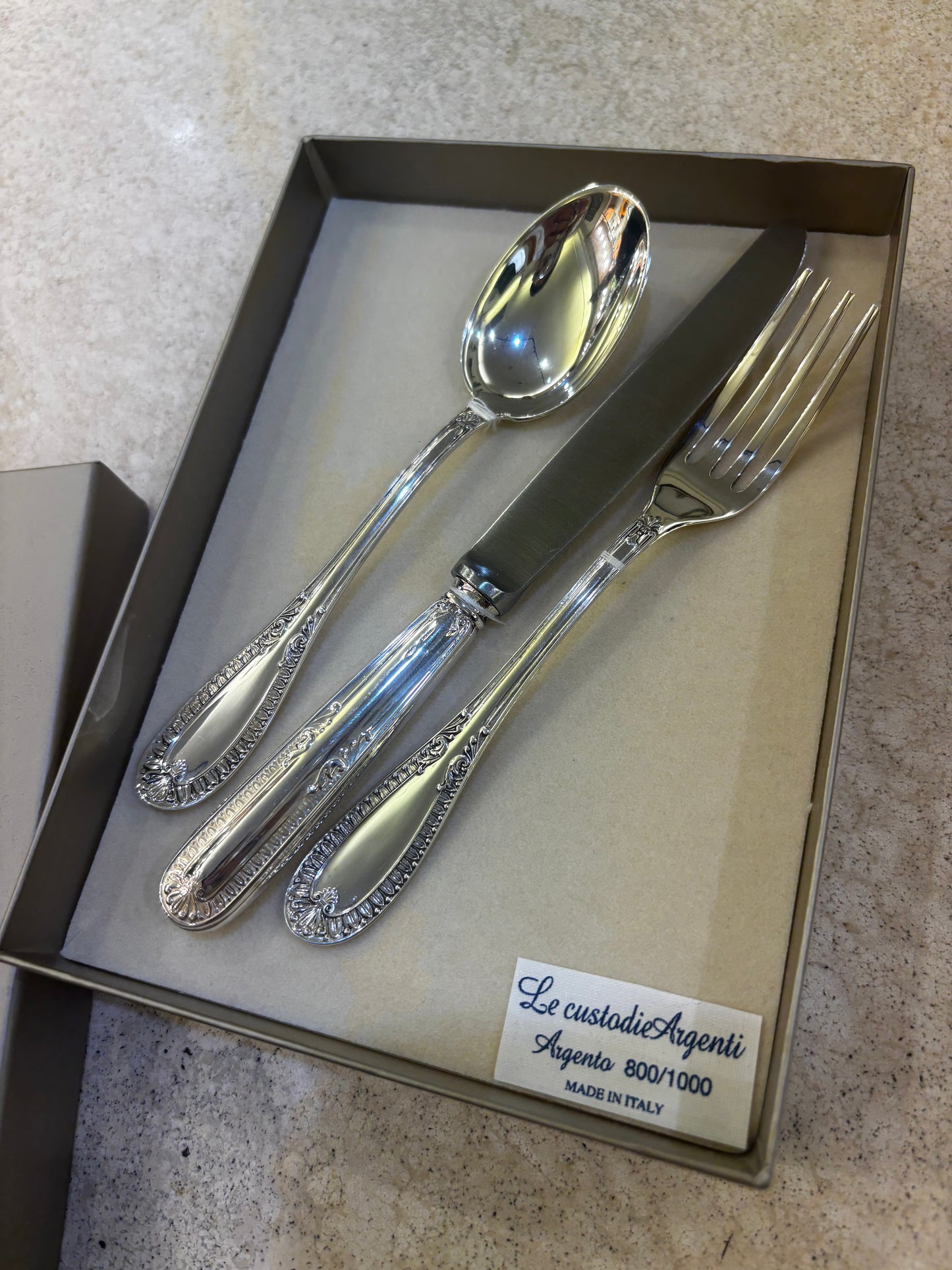 Set posate Argento 800
