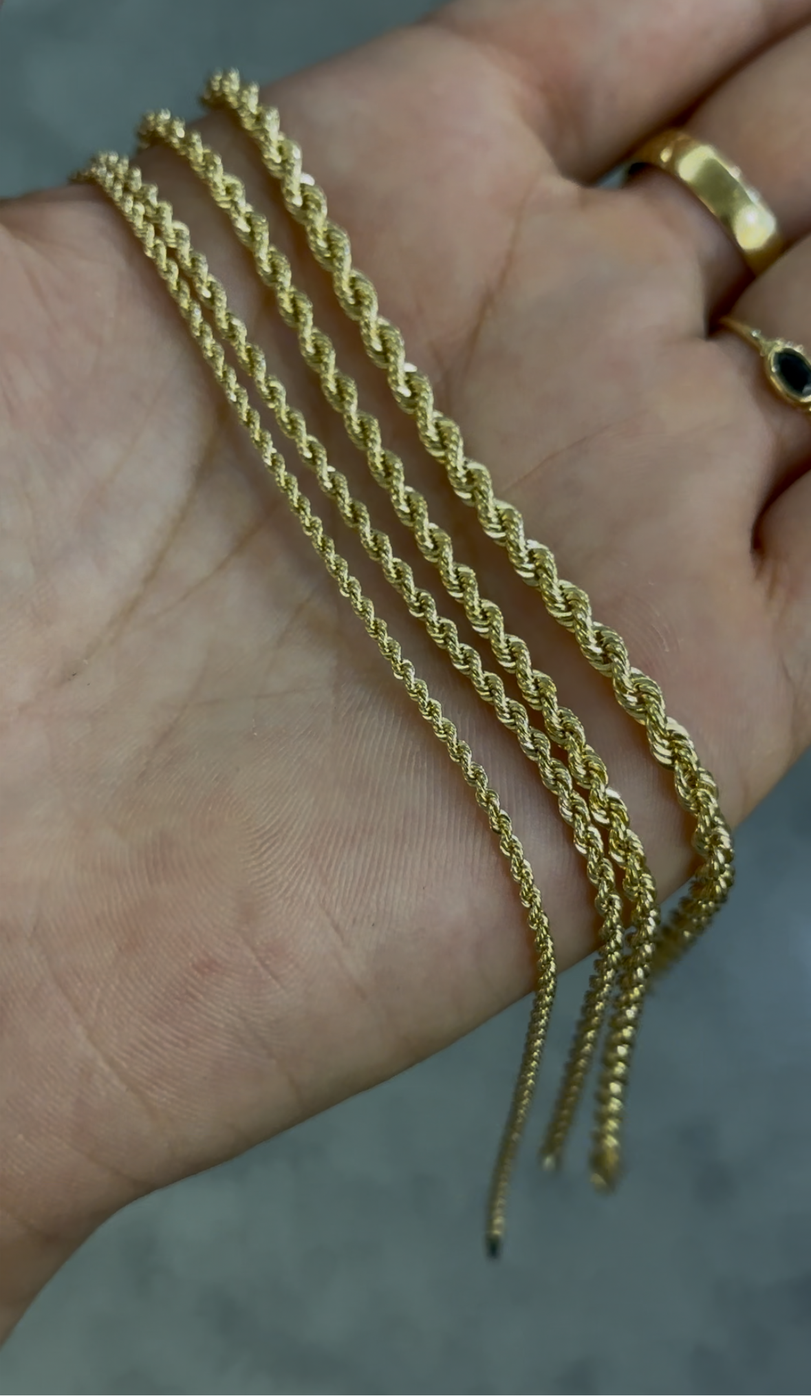 Bracciale Corda Oro Giallo 18 Carati