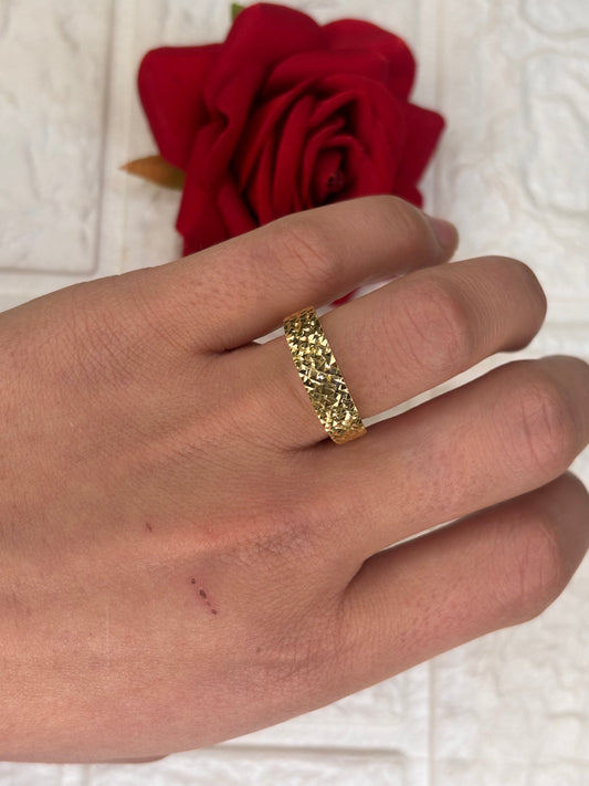 Anello Fascia Diamantata Oro Giallo 18 Carati