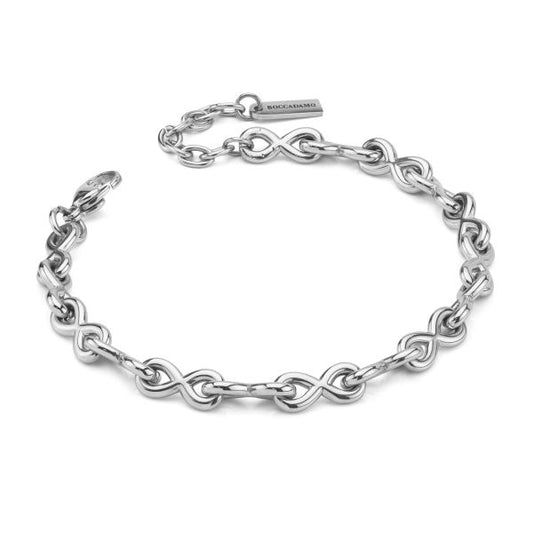 Bracciale Boccadamo uomo ABR803  con catena a maglia a infinito