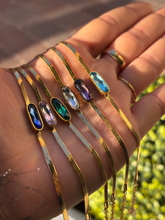Bracciale Piattina con pietra