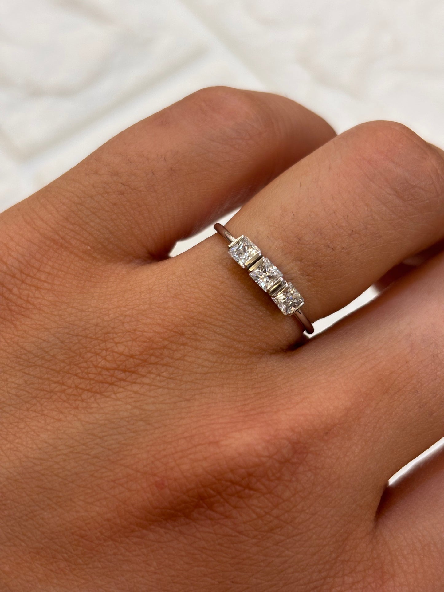 Anello Trilogy Oro Bianco 18 Carati