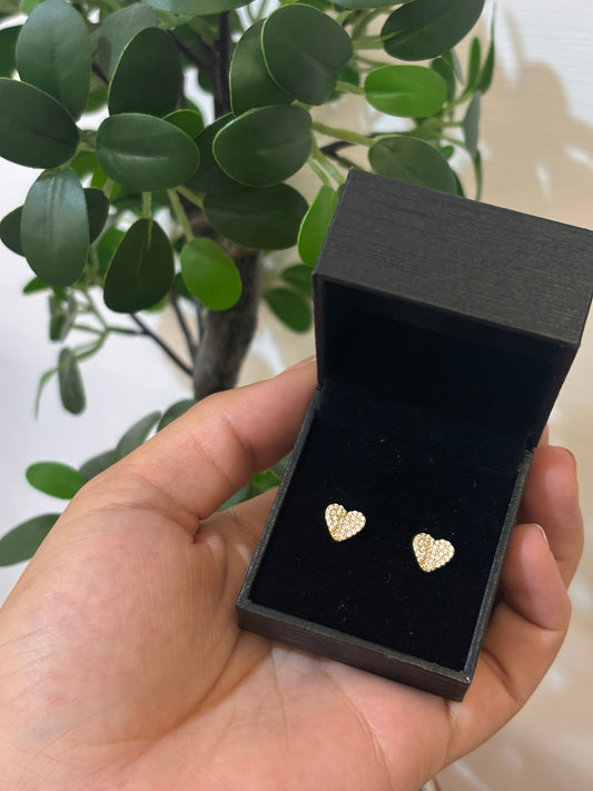 Orecchini Cuore Oro Giallo 18 Carati