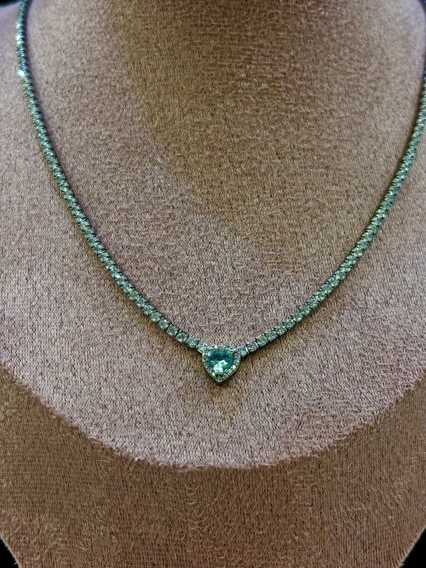 Collana tennis con cuore