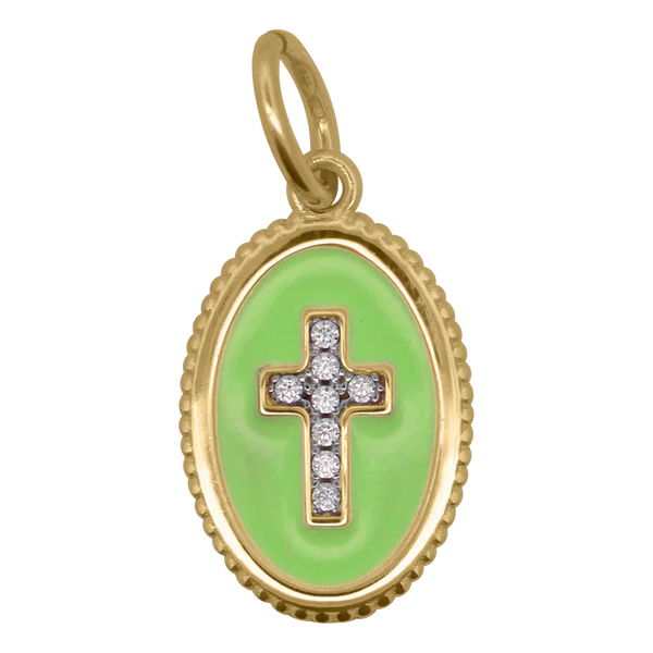 RUE DES MILLE Charm Cross Green collezione CHARMBAR CB-CN23