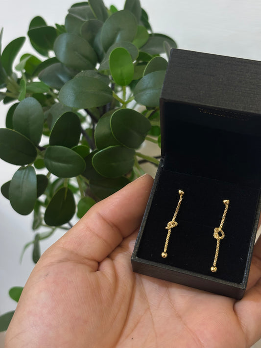 Orecchini Nodo Oro Giallo 18 Carati