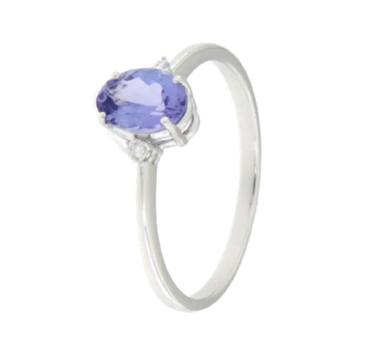 Anello Tanzanite e Diamanti  PROMESSE GIOIELLI AOV75TAN