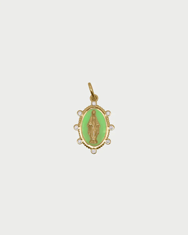 RUE DES MILLE Charm Madonna Green collezione CHARMBAR CB-CN28
