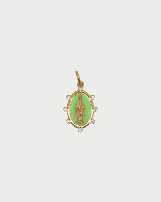 RUE DES MILLE Charm Madonna Green collezione CHARMBAR CB-CN28