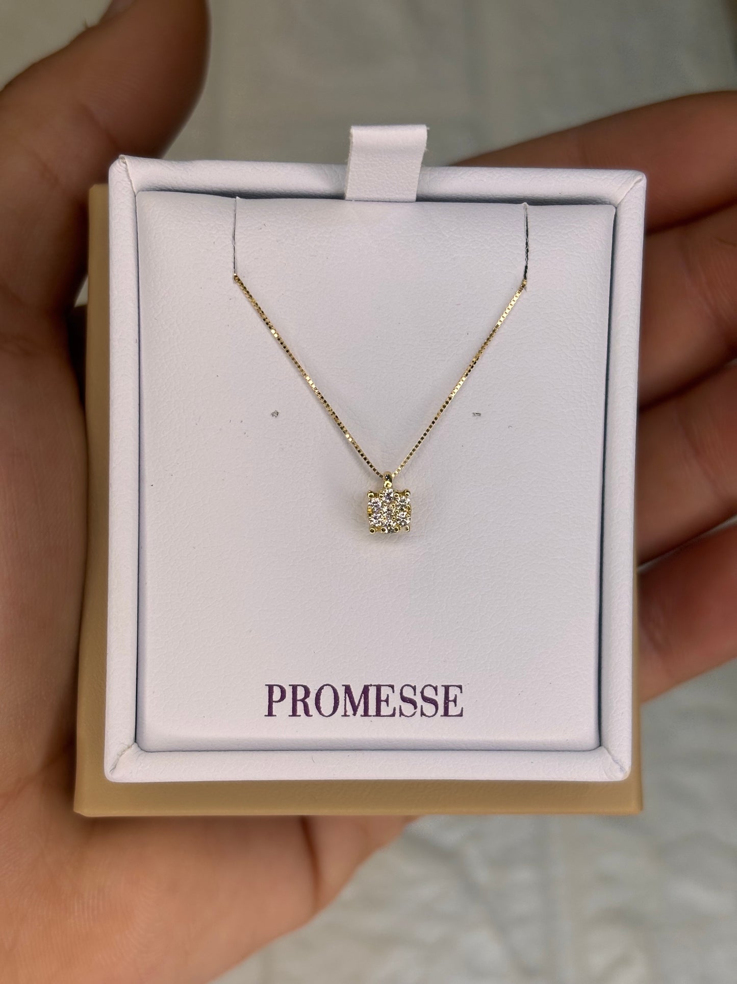 Collana Punto Luce Magic Oro Giallo e Diamanti Promesse Gioielli