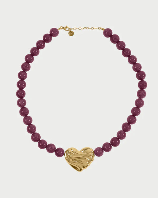RUE DES MILLE Girocollo Giada Burgundy Cuore Bold collezione BOLDHEART GR-033M2AU