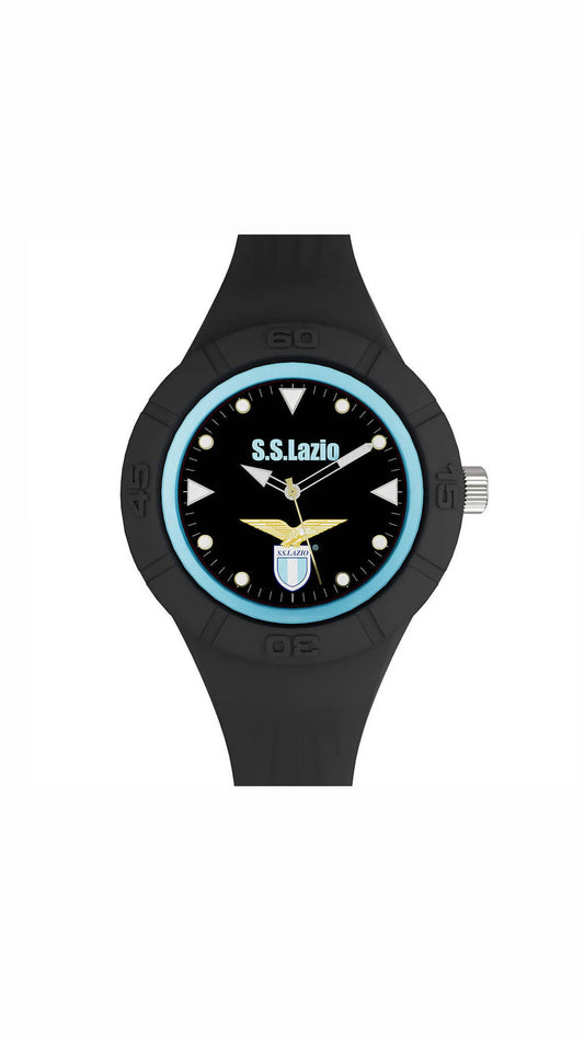 Orologio ufficiale S.S. Lazio uomo Lowell Deep Five Gent nero P-LN485UN1 silicone solo tempo