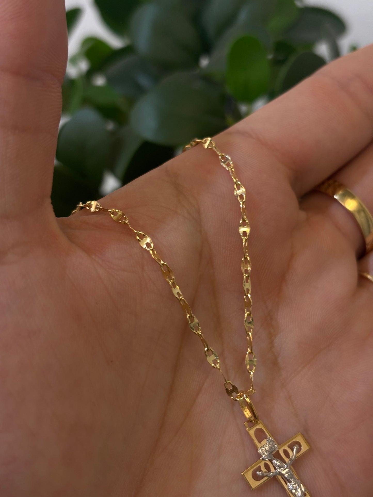Collana Crocifisso Oro Giallo 18 Carati