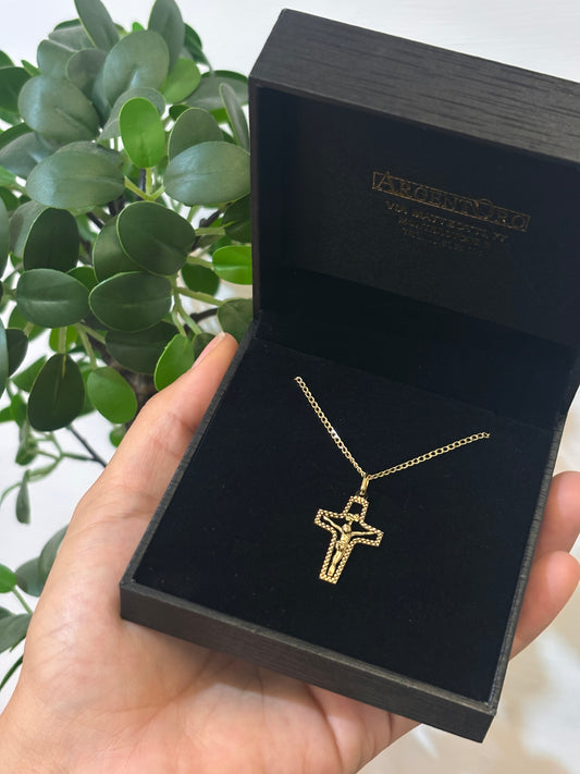 Collana Crocifisso Oro Giallo 18 Carati