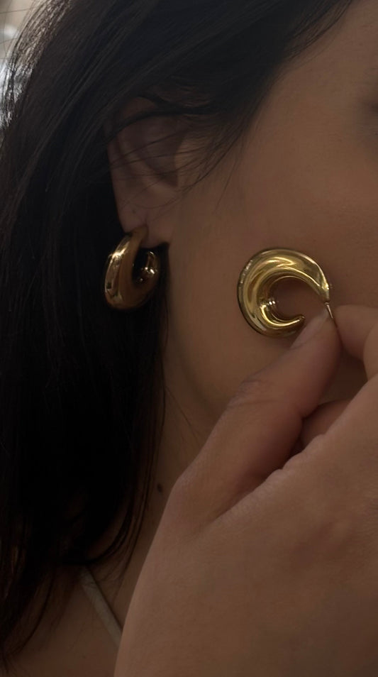 Orecchini Mezzaluna Gold