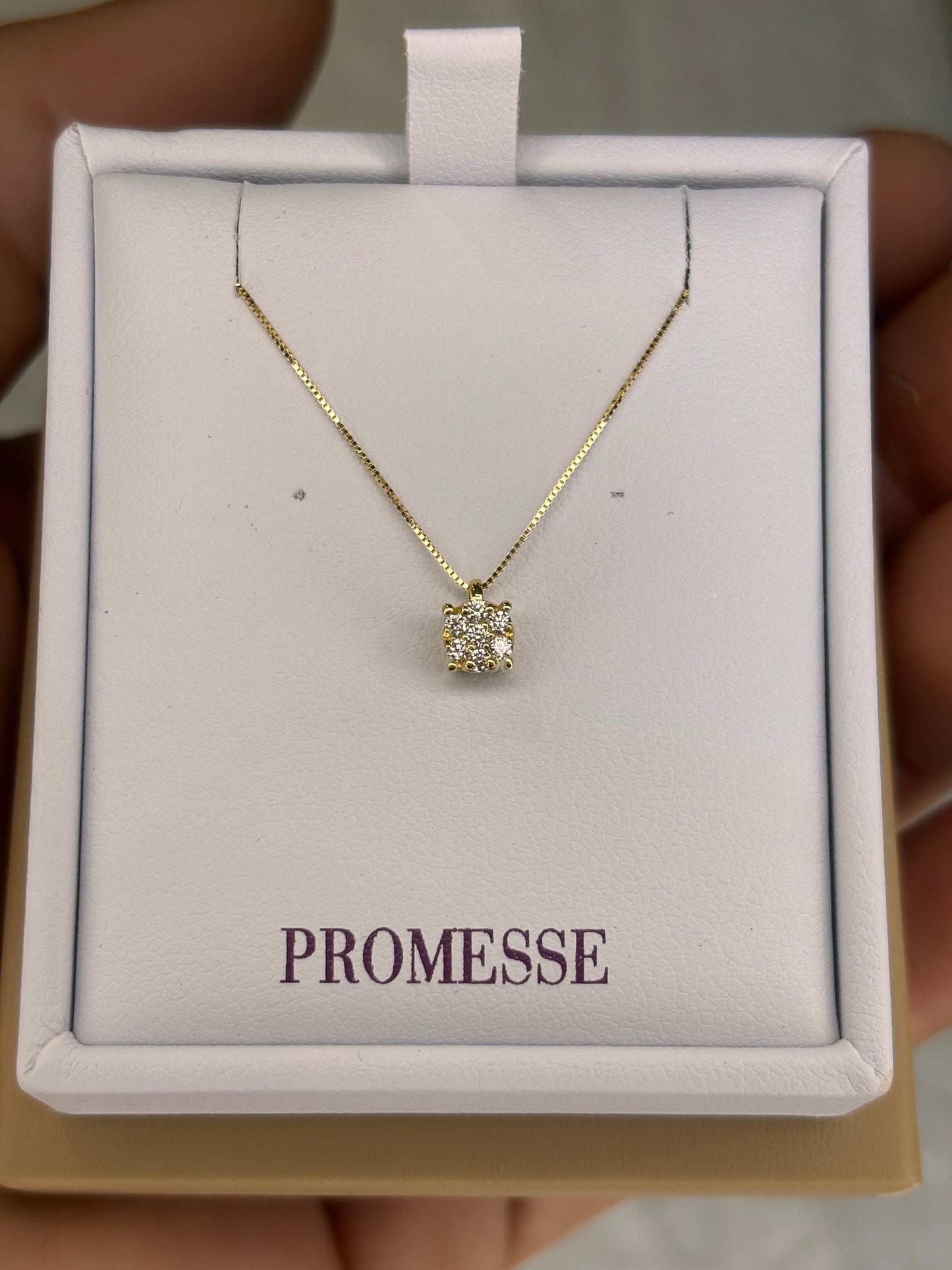 Collana Punto Luce Magic Oro Giallo e Diamanti Promesse Gioielli