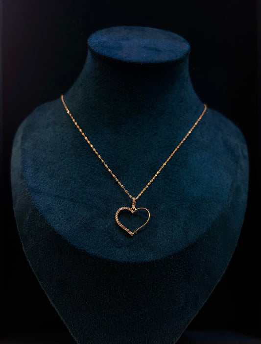 Collana Oro 18 Carati cuore