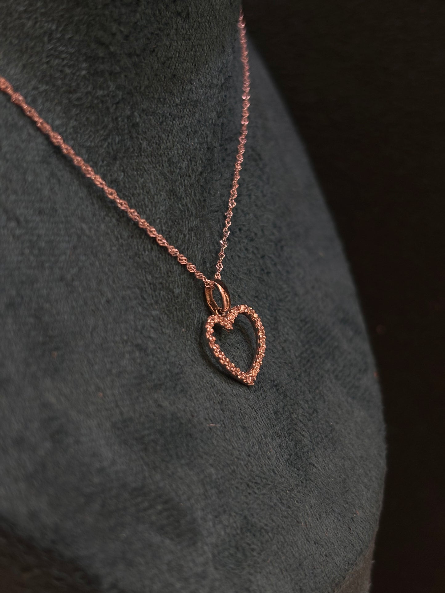Collana Cuore Oro Bianco 18 Carati
