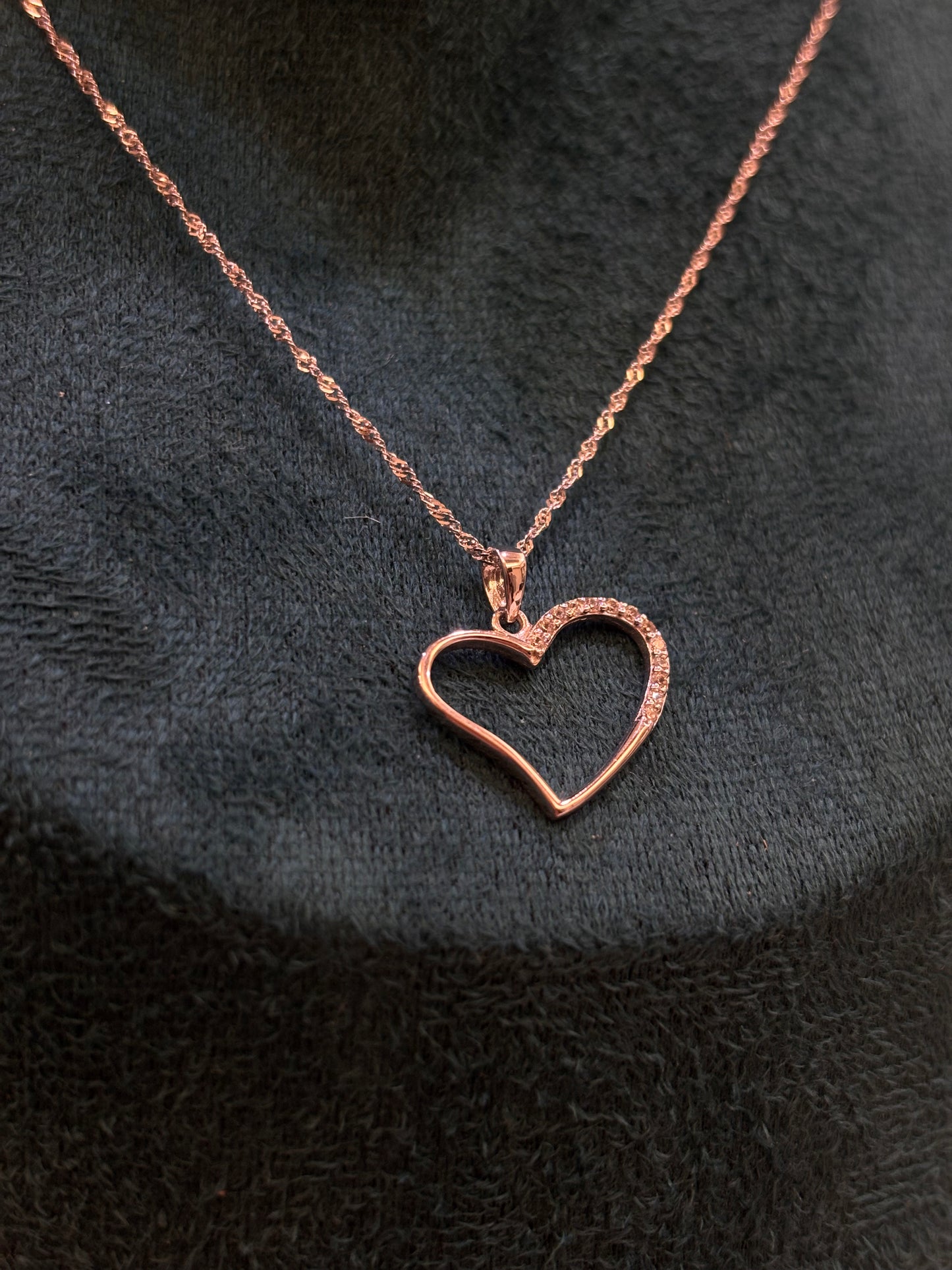 Collana Cuore Oro Bianco 18 Carati