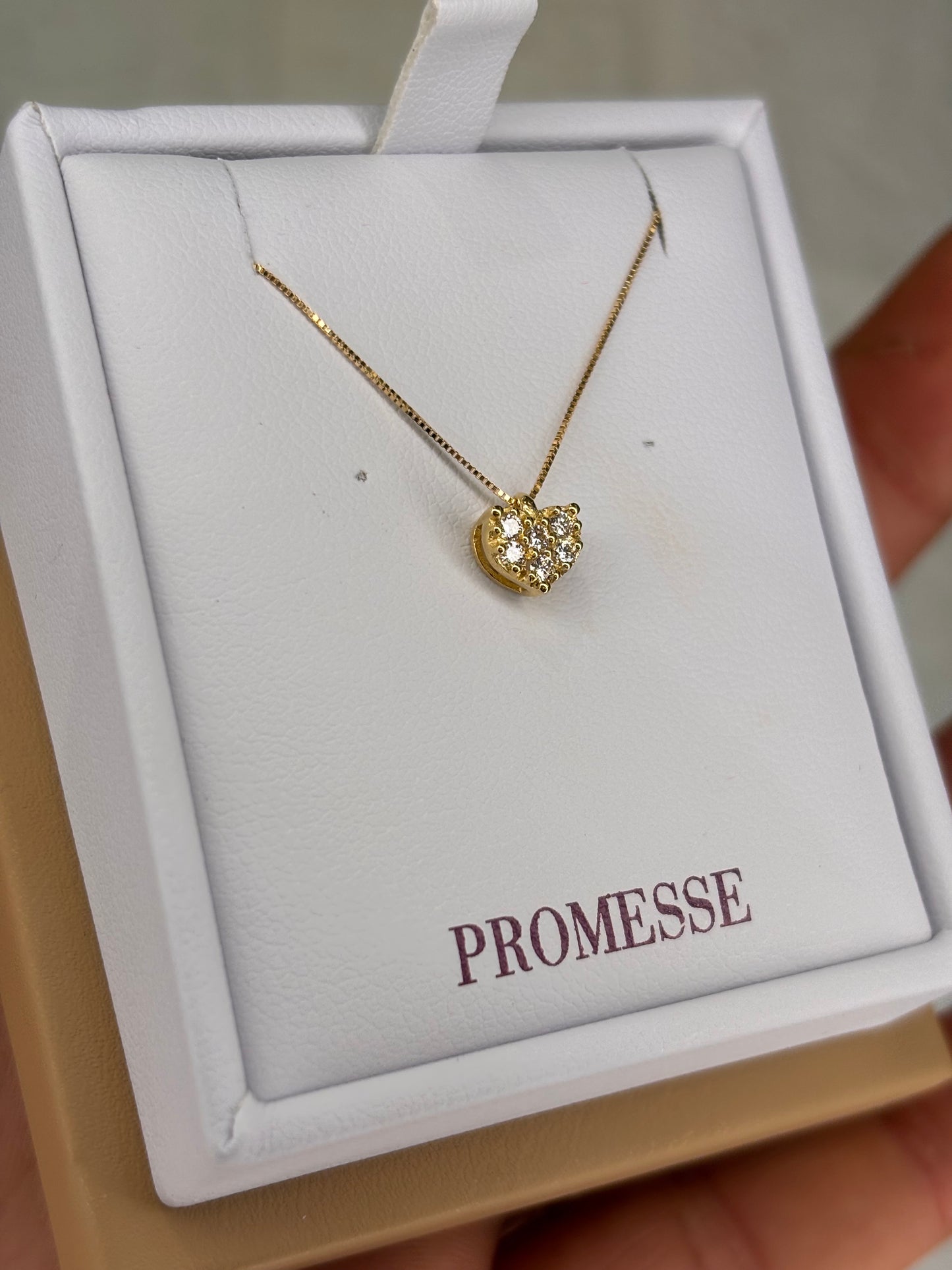 Collana Punto Luce Cuore Magic Oro giallo Promesse Gioielli