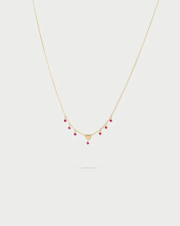RUE DES MILLE Girocollo mini cuore e punti luce pendenti Collezione ESSENCE GRZ-024M2CUOAU