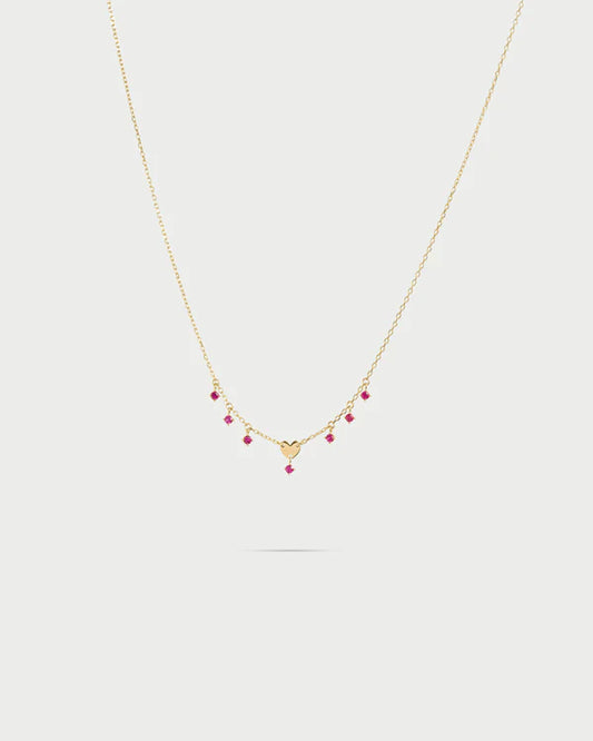 RUE DES MILLE Girocollo mini cuore e punti luce pendenti Collezione ESSENCE GRZ-024M2CUOAU