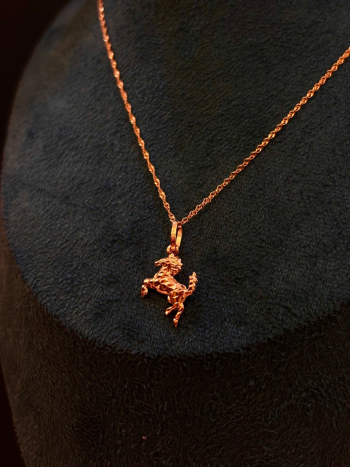 Collana Cavallo Oro Giallo 18 Carati