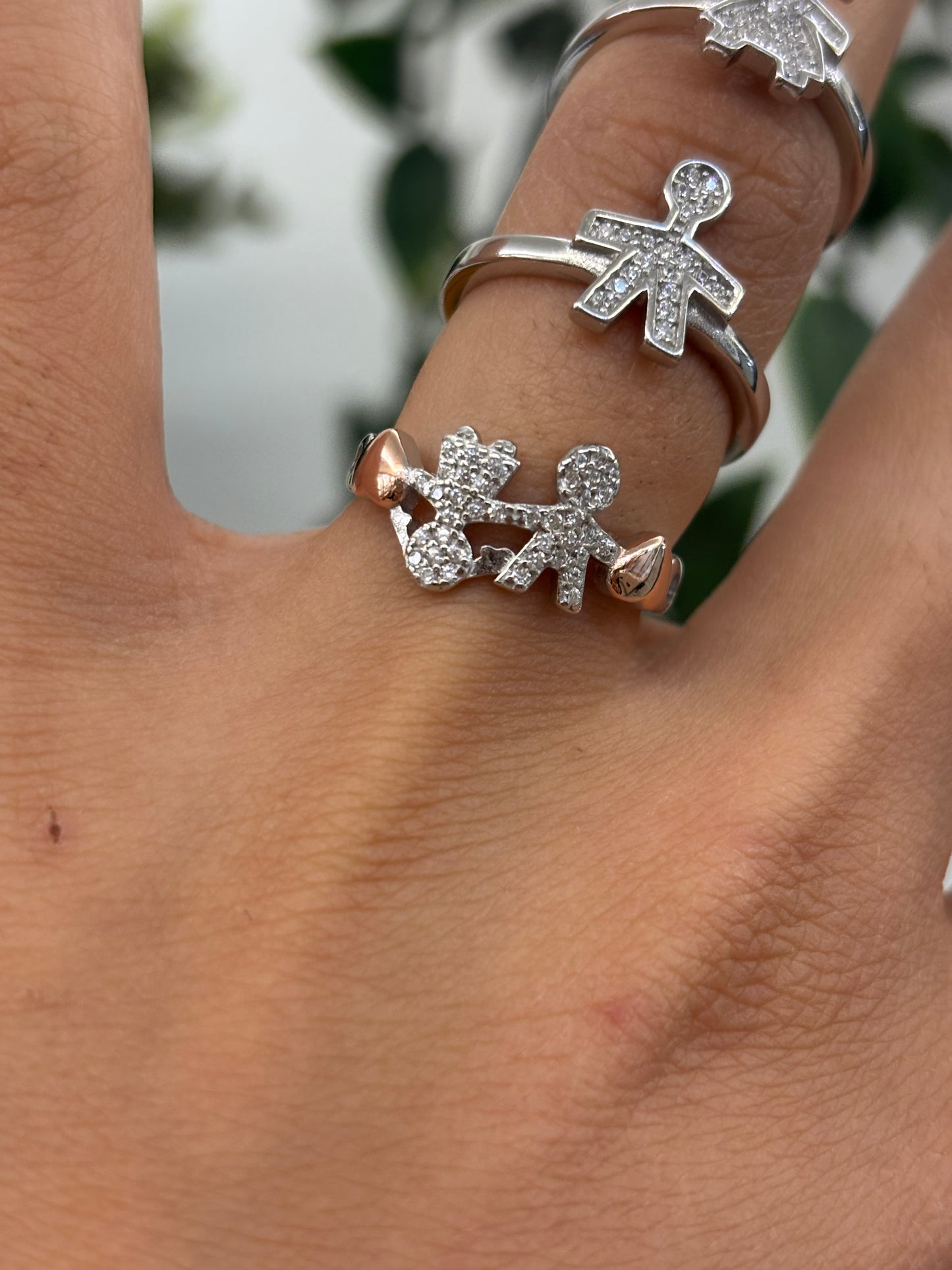 Anello Baby Argento e zirconi