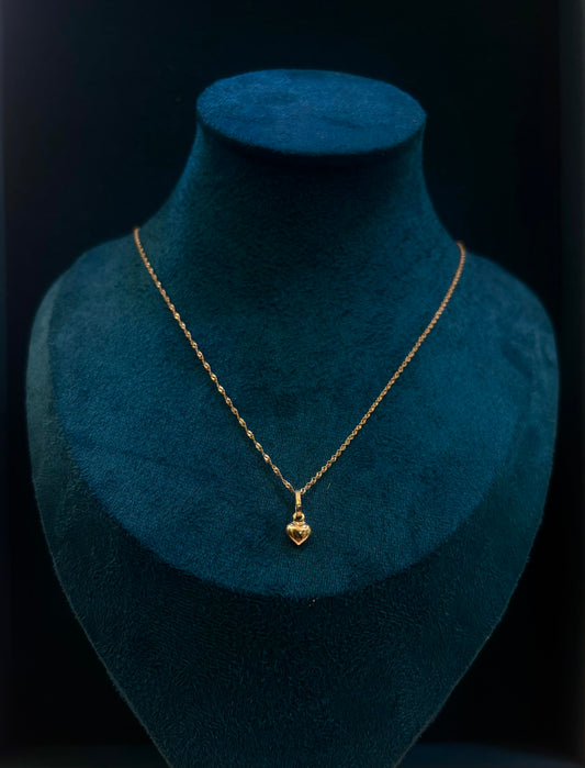 Collana Cuore oro Giallo 18 Carati