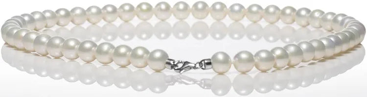 Collana Di Perle E Oro Bianco 18 Kt. Promesse Gioielli