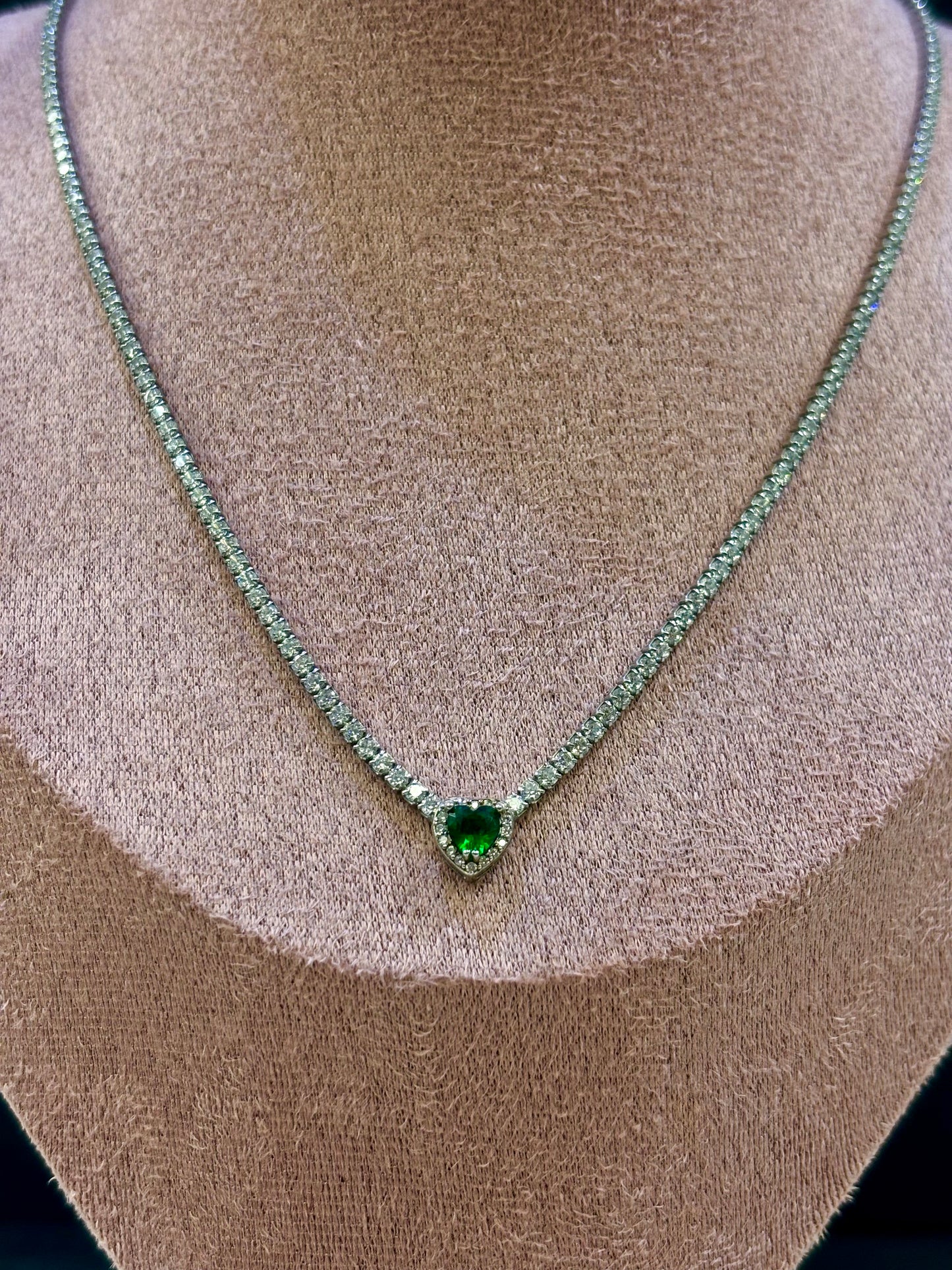 Collana tennis con cuore