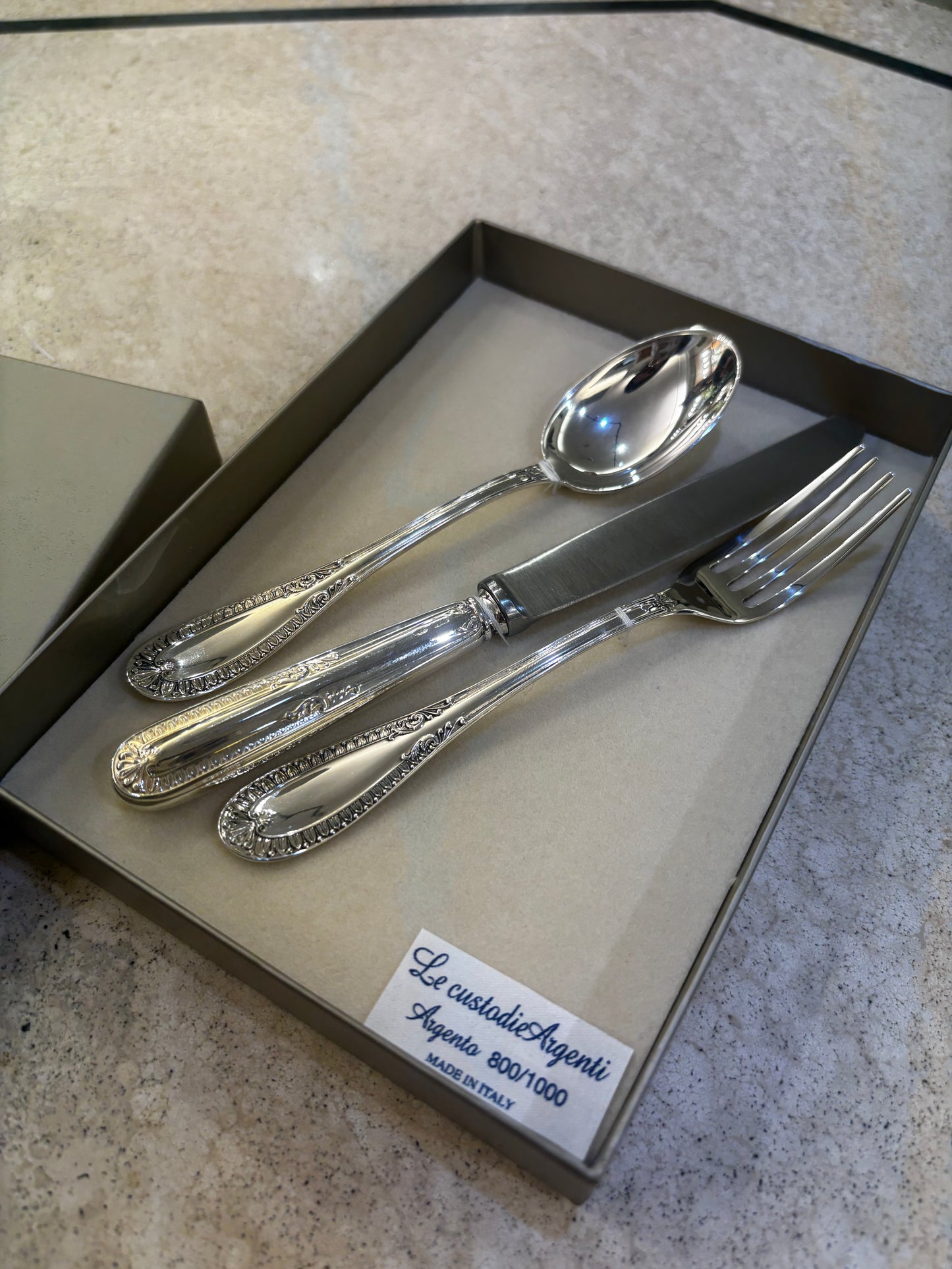 Set posate Argento 800
