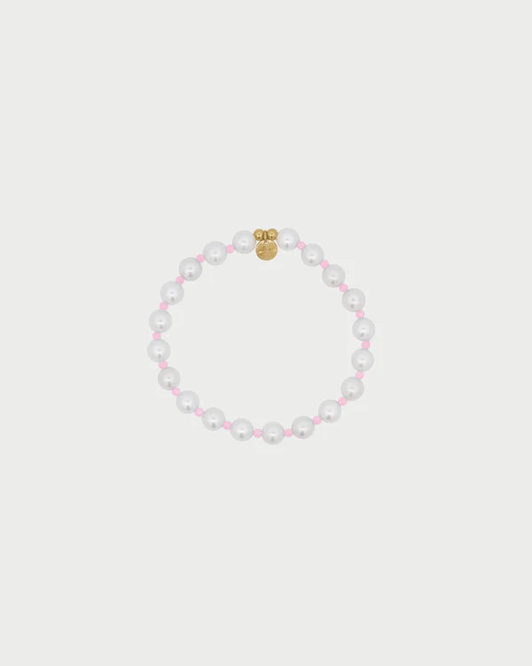 RUE DES MILLE Bracciale Perla e zirconi milky rosa collezione CHARMBAR CB-LBR 07 C1