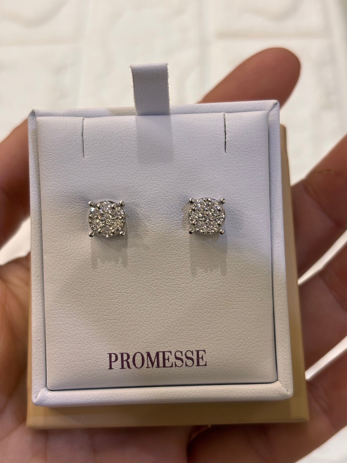 Orecchini Punto Luce Magic Oro Bianco Promesse Gioielli