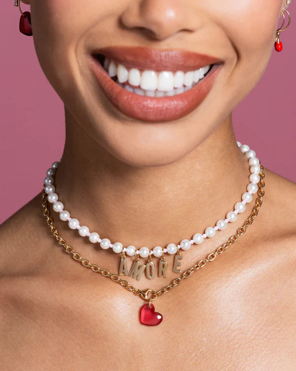 RUE DES MILLE Charm Cuore Rosso collezione CHARMBAR CB-LCN86