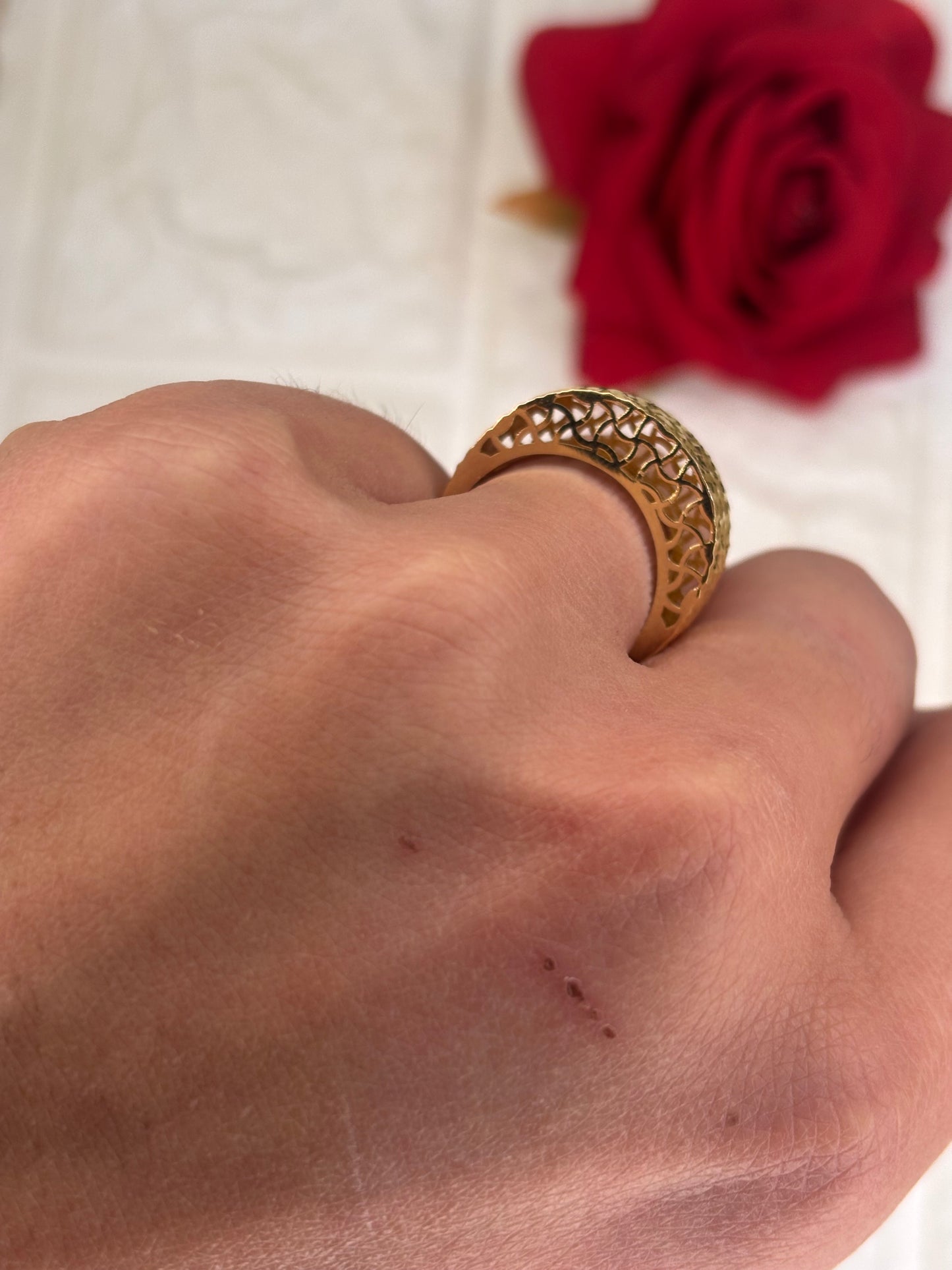 Anello Fascia Diamantata Oro Giallo 18 Carati