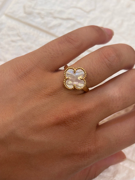 Anello Quadrifoglio in Oro Giallo 18 Carati