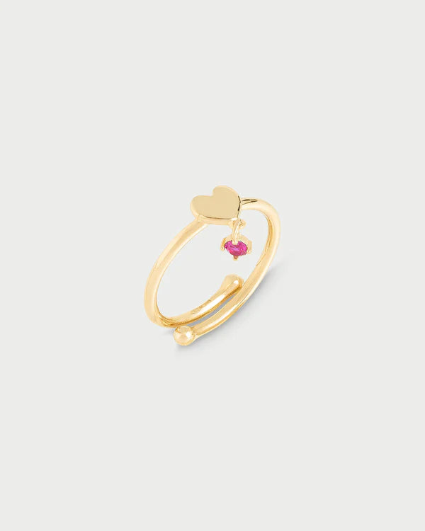 RUE DEL MILLE Anello line cuore e punto luce Collezione  ESSENCE ANZ-024CUOAU ANZ-024CUORH