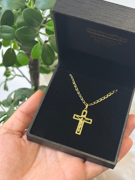 Collana Crocifisso Oro Giallo 18 Carati