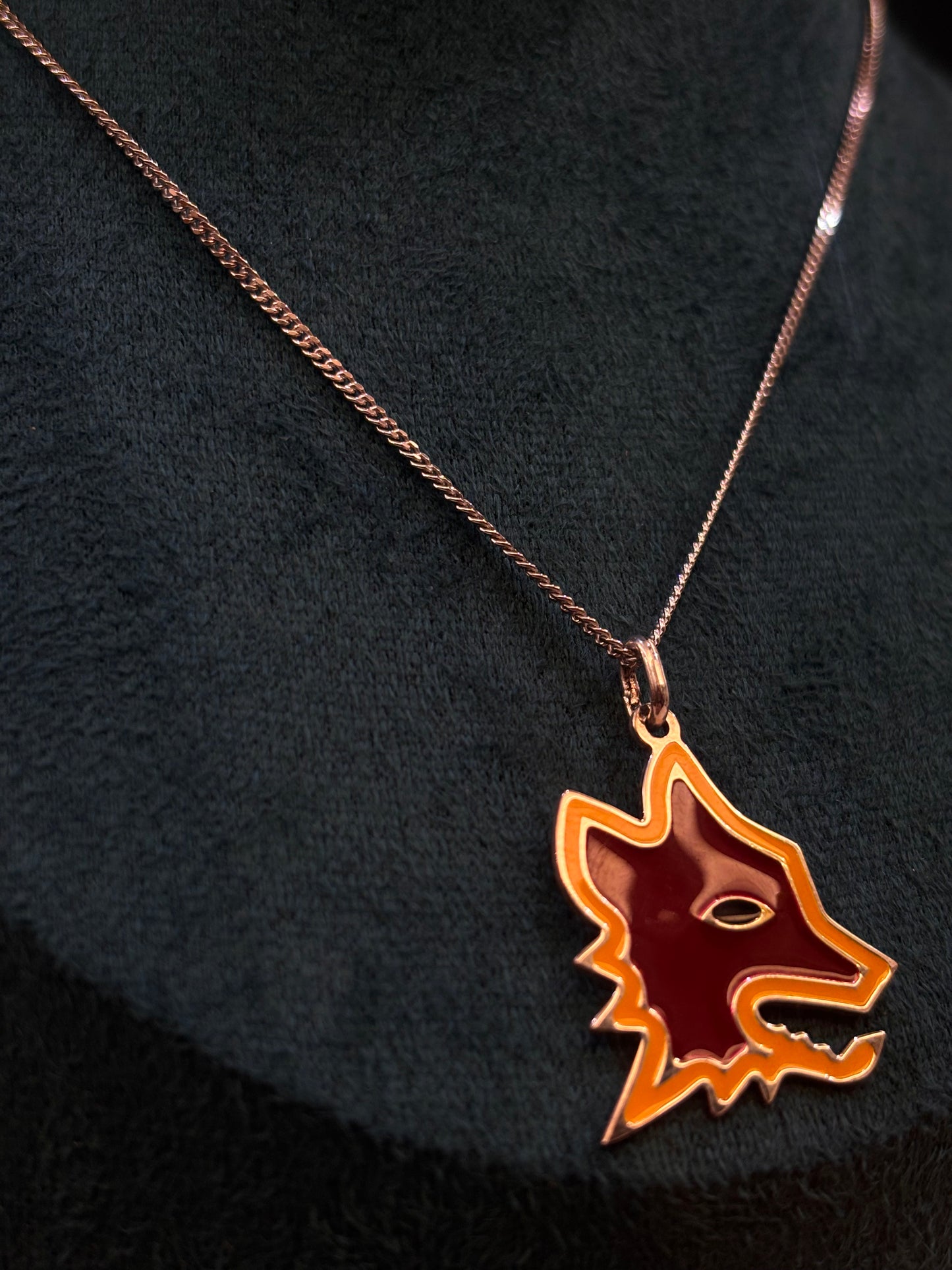 Collana Uomo Lupa ASRoma Argento