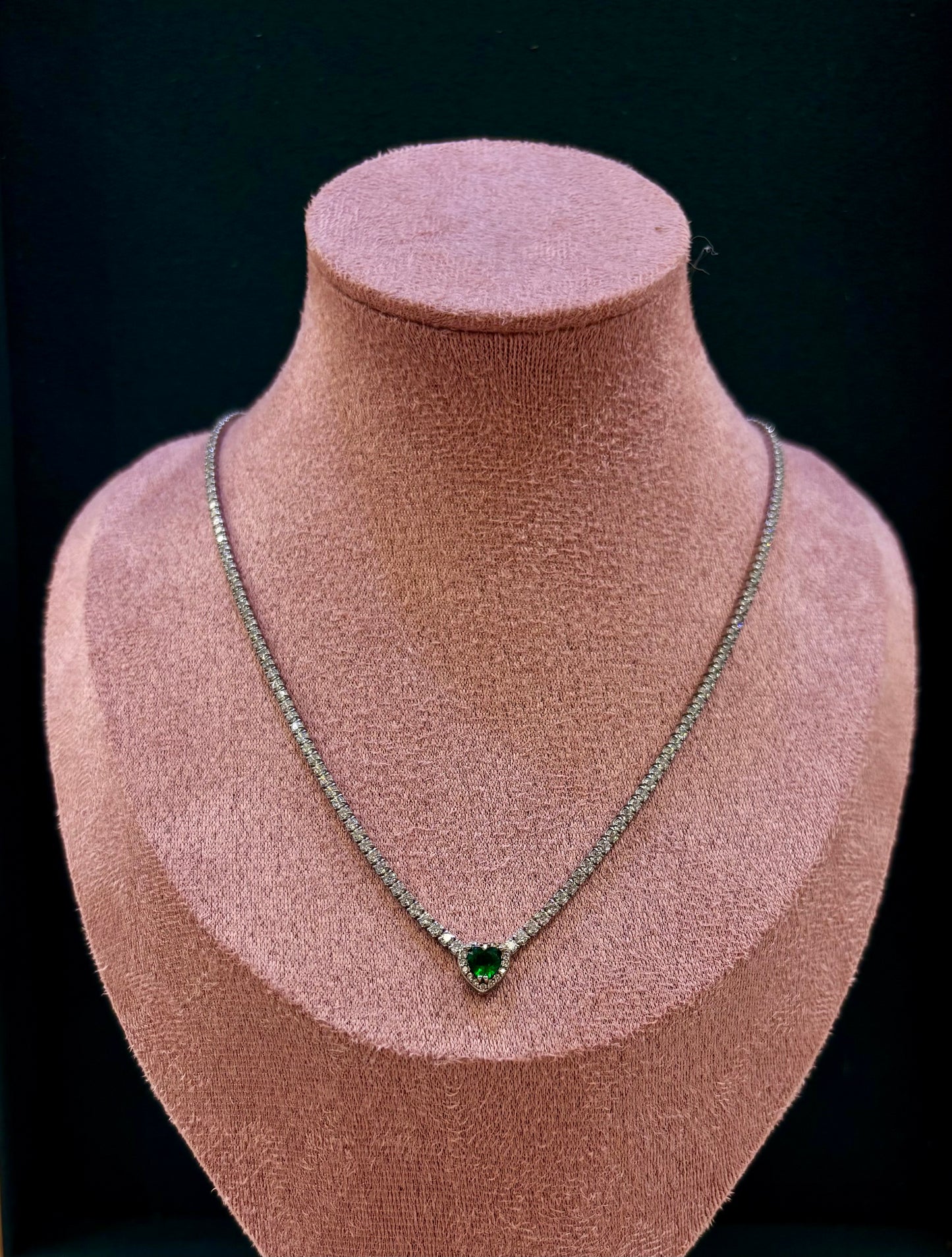 Collana tennis con cuore