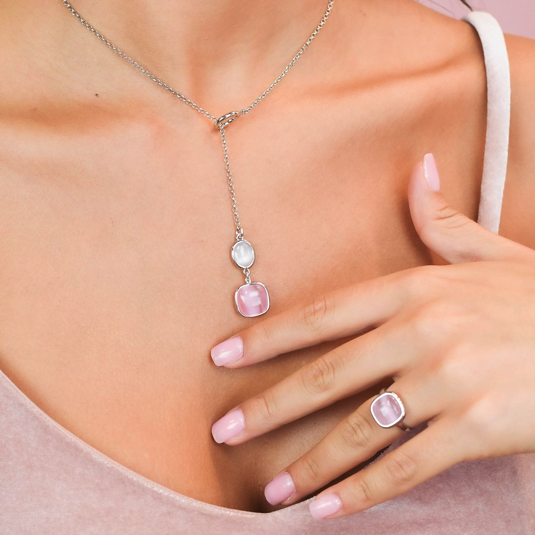 Collana saliscendi con pendente di cristalli XGR727