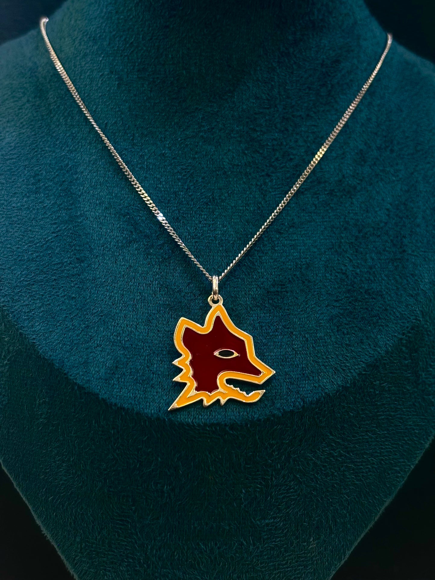 Collana Uomo Lupa ASRoma Argento