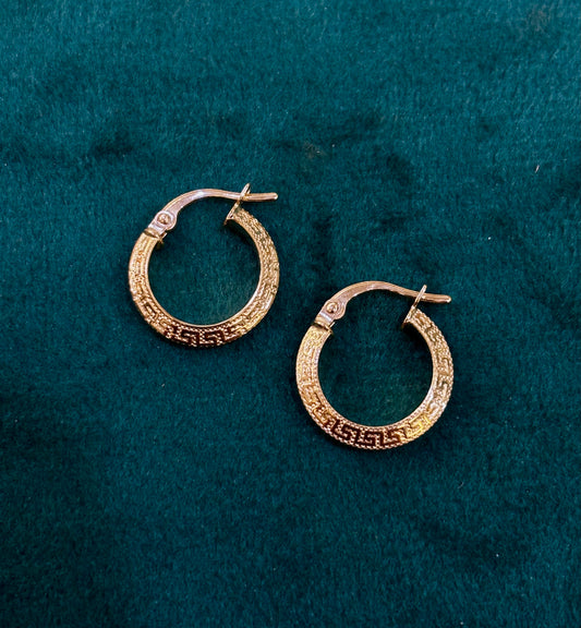 Anelli cerchio con greca oro 18 carati